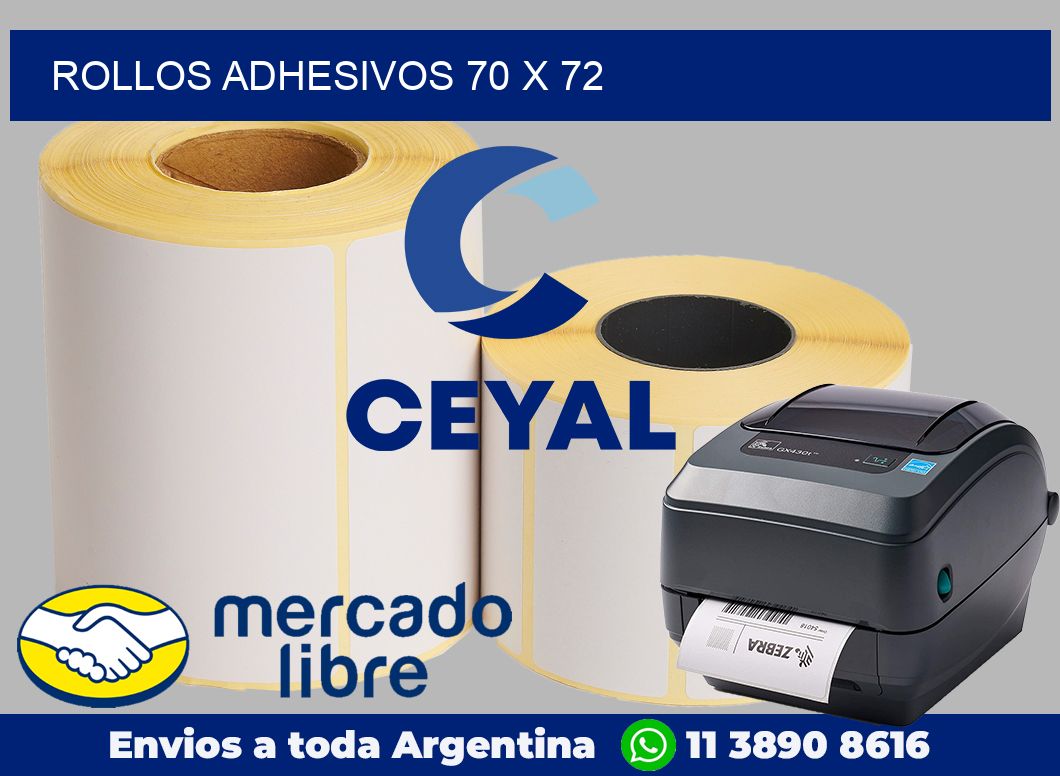 Rollos adhesivos 70 x 72