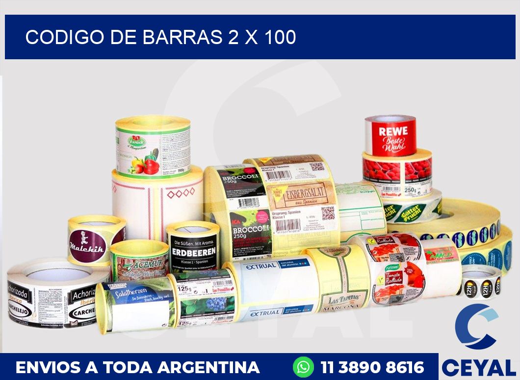 codigo de barras 2 x 100