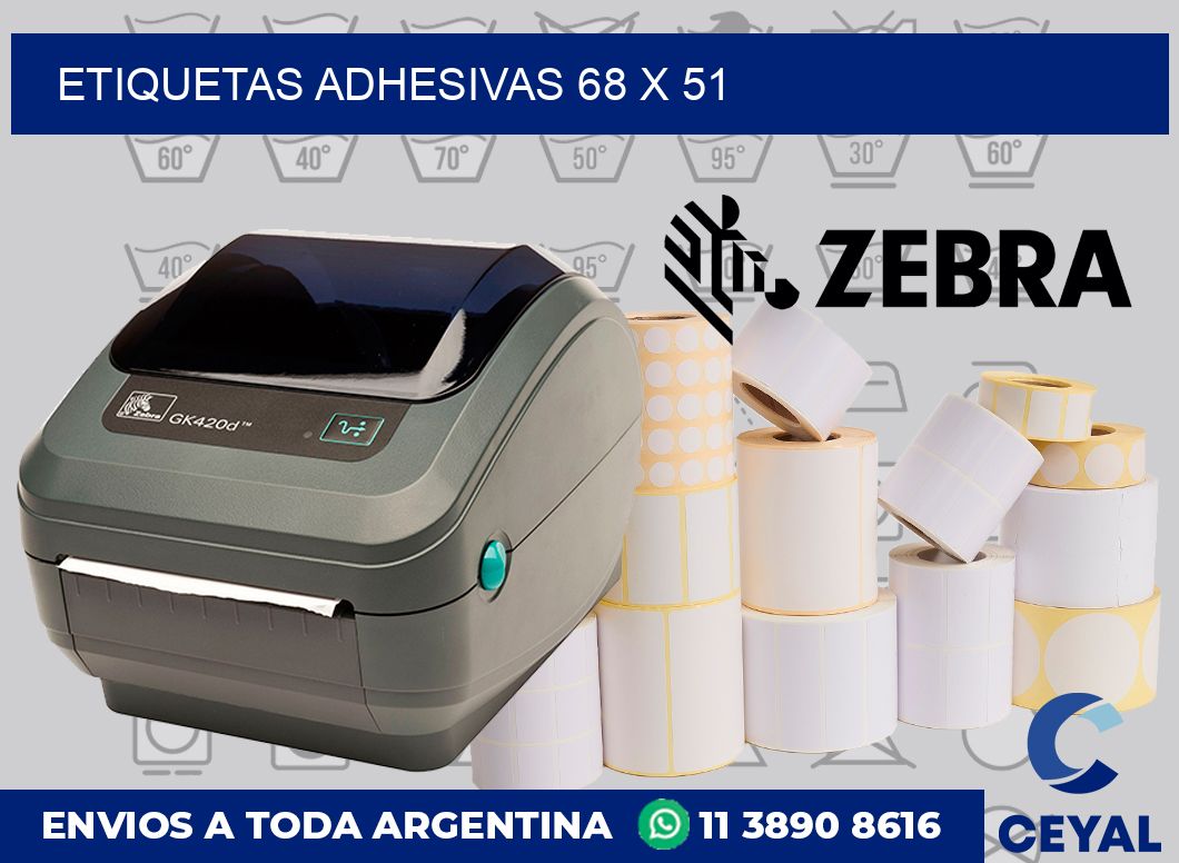 etiquetas adhesivas 68 x 51