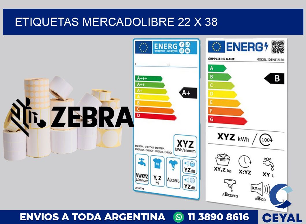 etiquetas mercadolibre 22 x 38