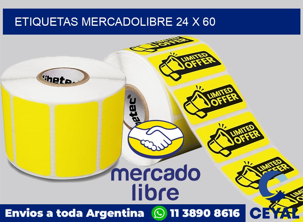etiquetas mercadolibre 24 x 60
