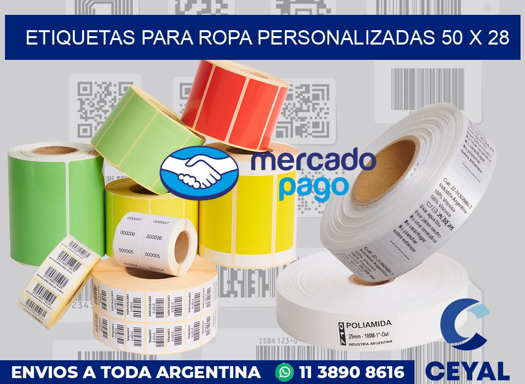 etiquetas para ropa personalizadas 50 x 28