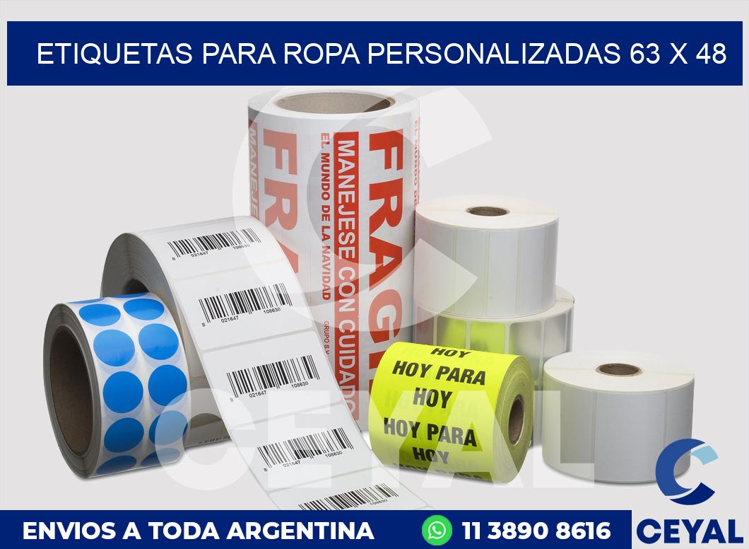 etiquetas para ropa personalizadas 63 x 48