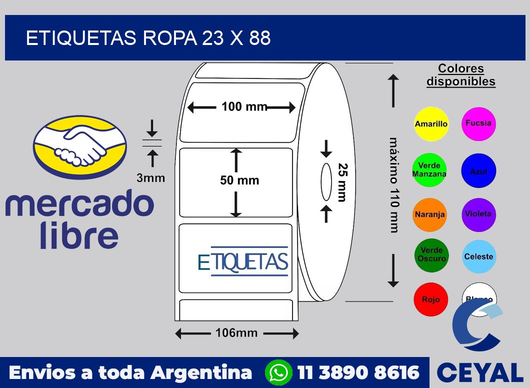 etiquetas ropa 23 x 88
