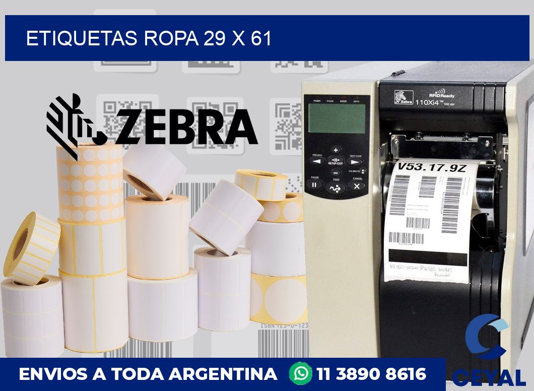 etiquetas ropa 29 x 61