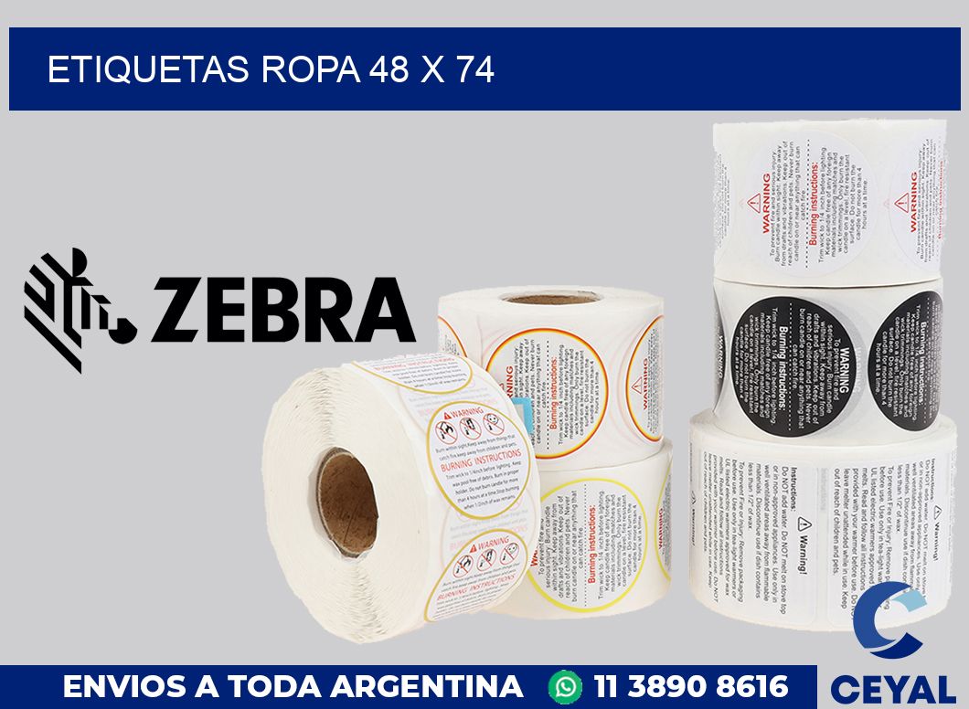 etiquetas ropa 48 x 74