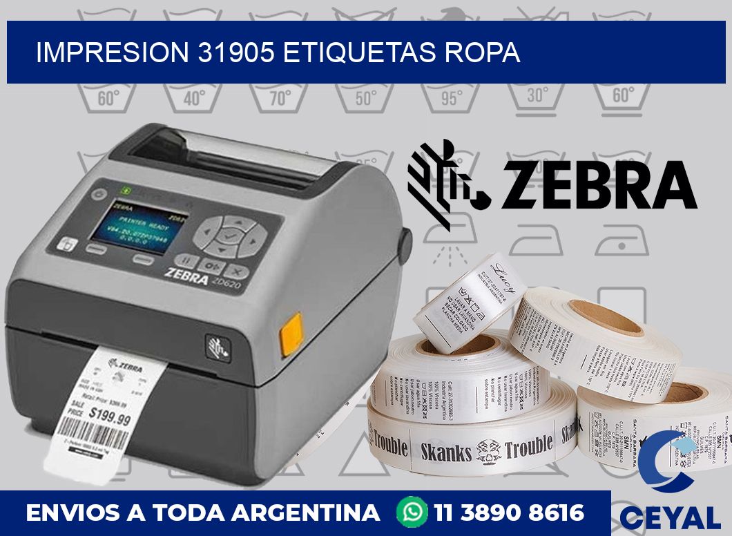 impresion 31905 etiquetas ropa