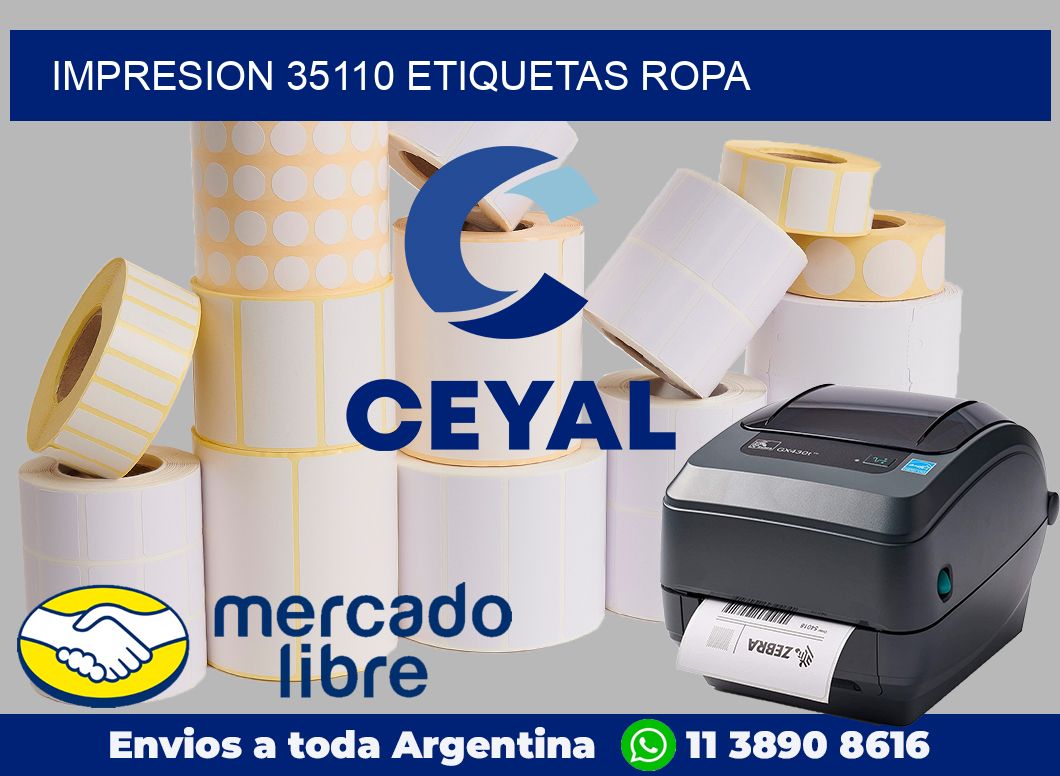 impresion 35110 etiquetas ropa