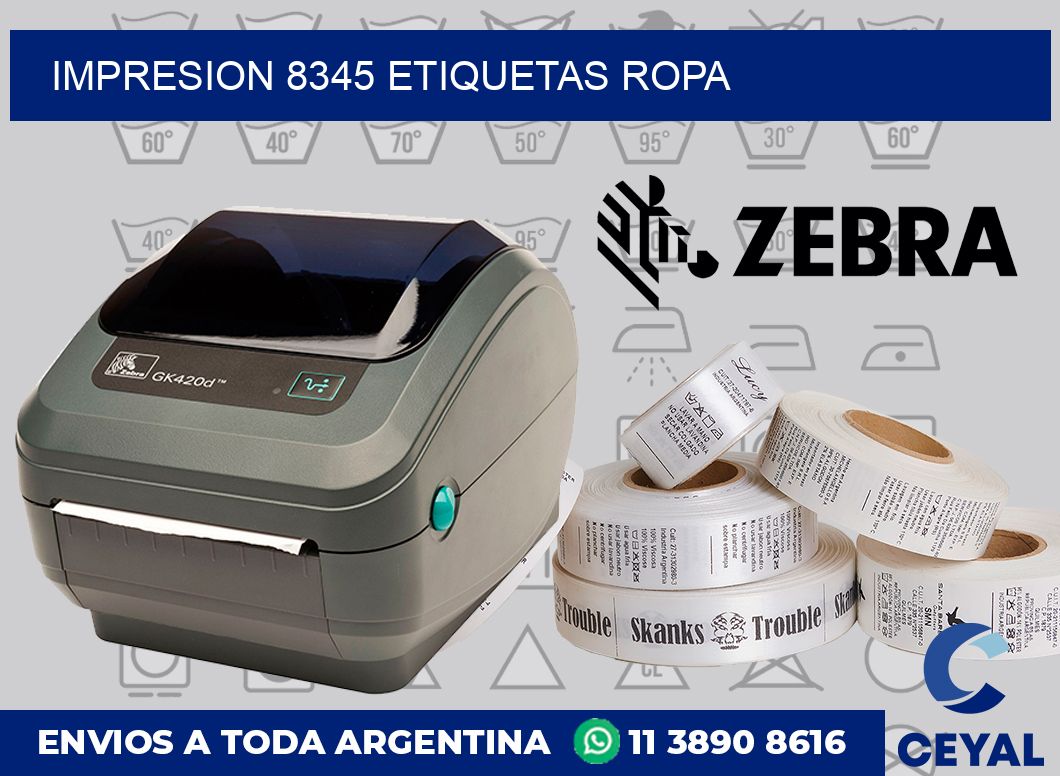 impresion 8345 etiquetas ropa