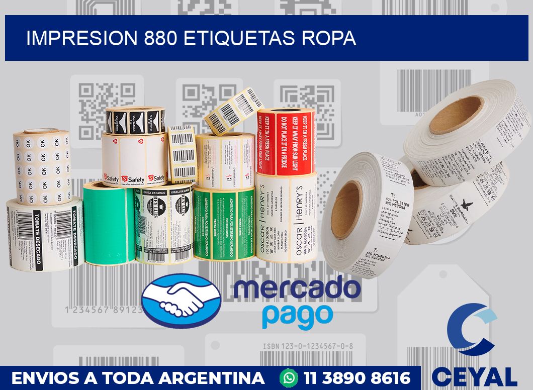 impresion 880 etiquetas ropa