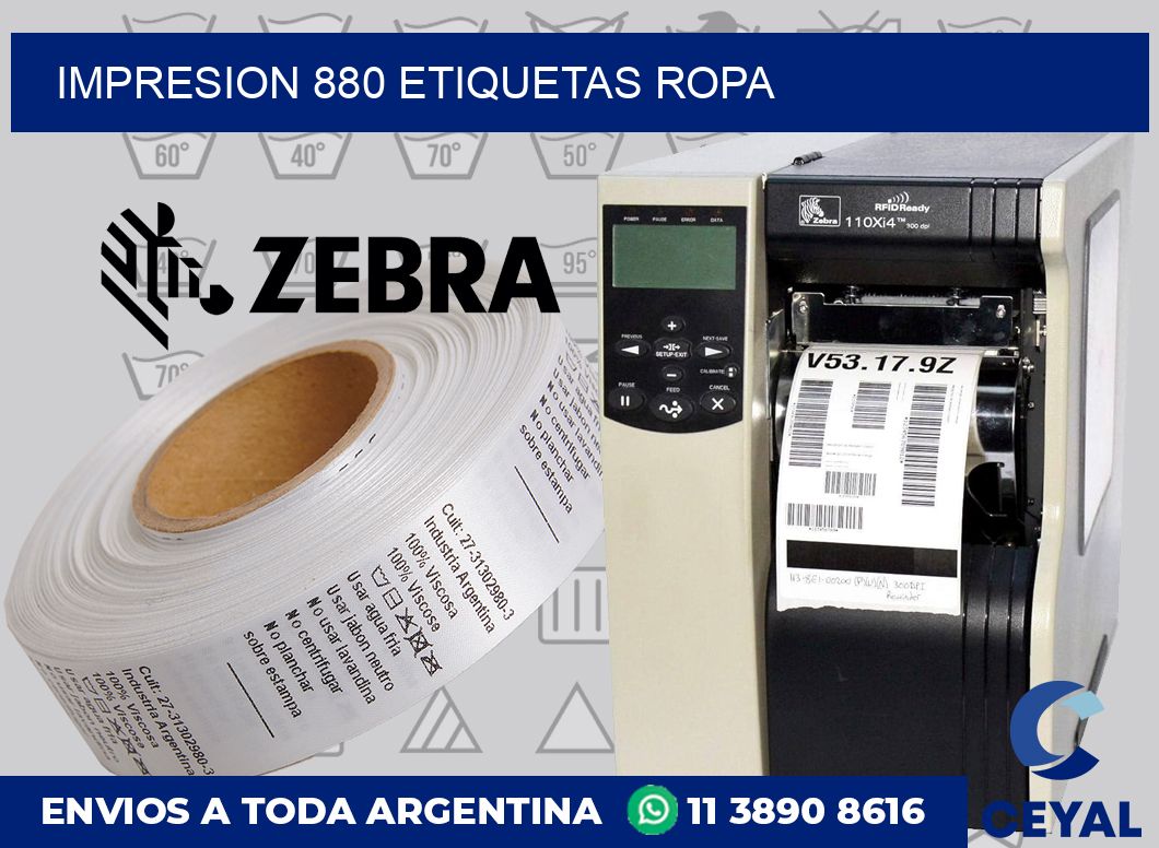 impresion 880 etiquetas ropa