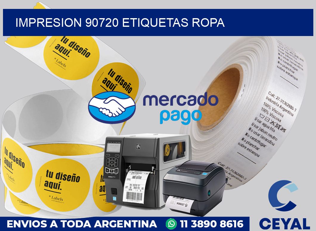 impresion 90720 etiquetas ropa