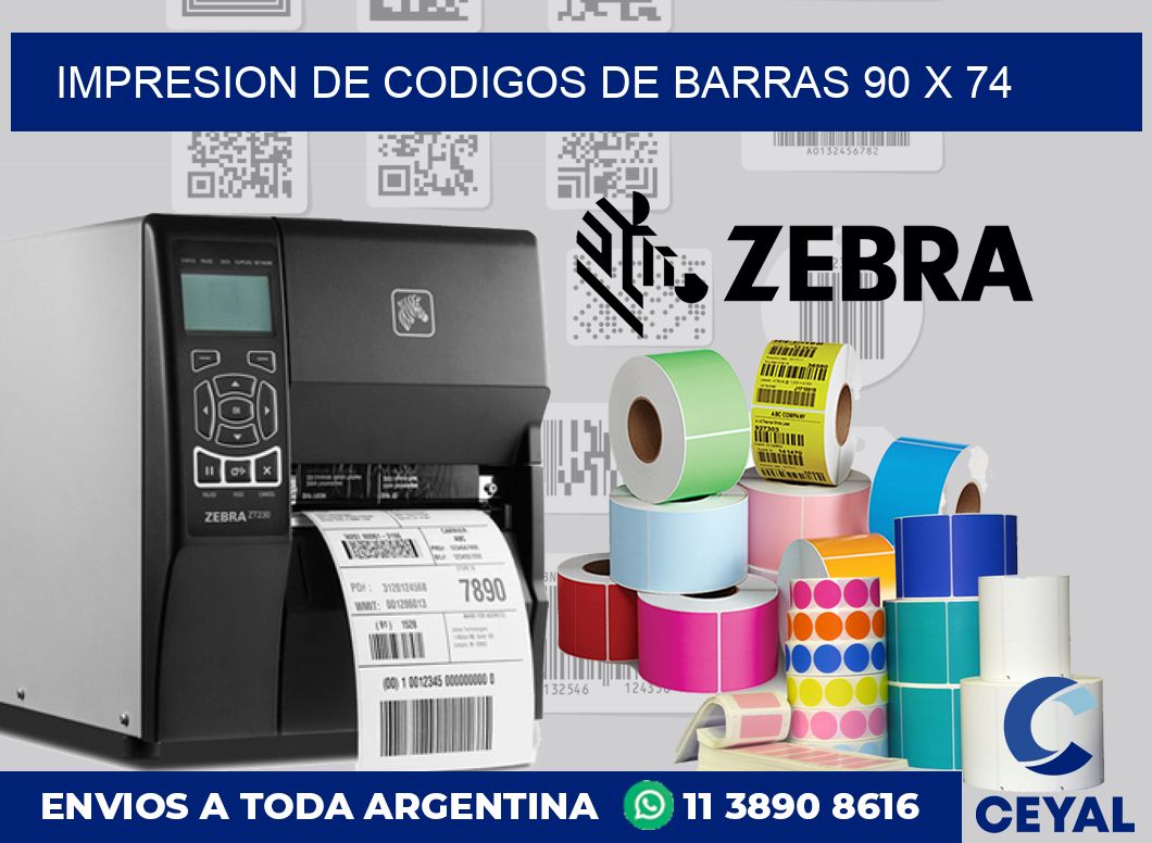 impresion de codigos de barras 90 x 74