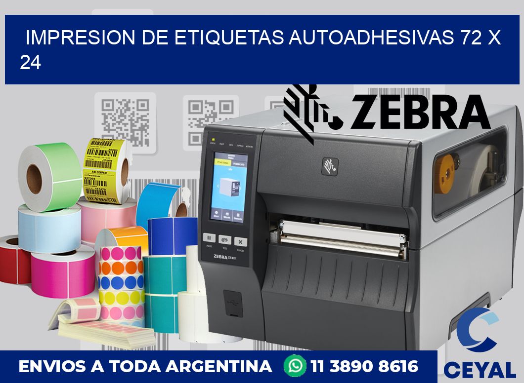 impresion de etiquetas autoadhesivas 72 x 24
