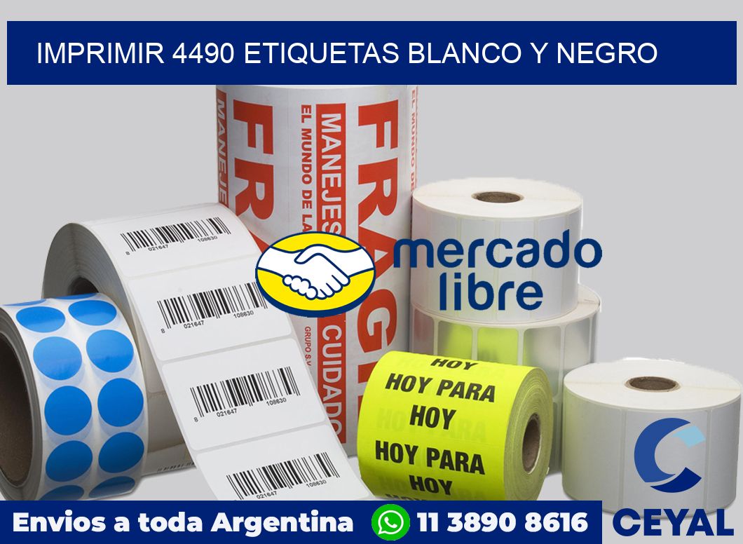imprimir 4490 etiquetas blanco y negro