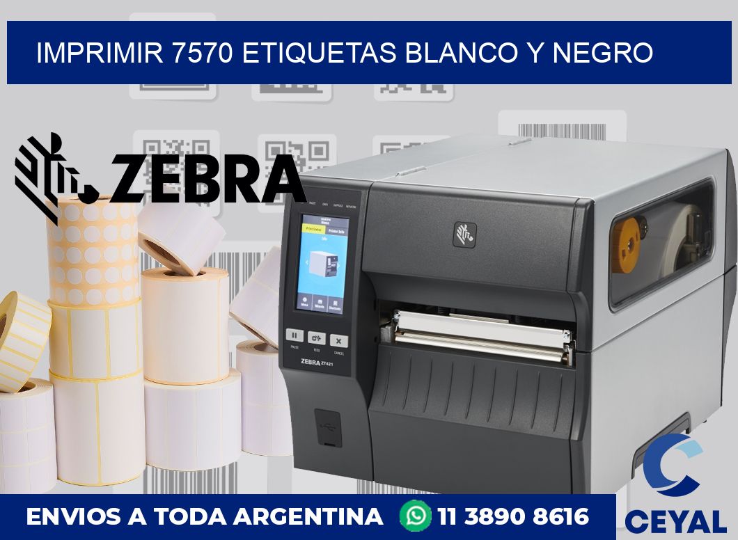 imprimir 7570 etiquetas blanco y negro