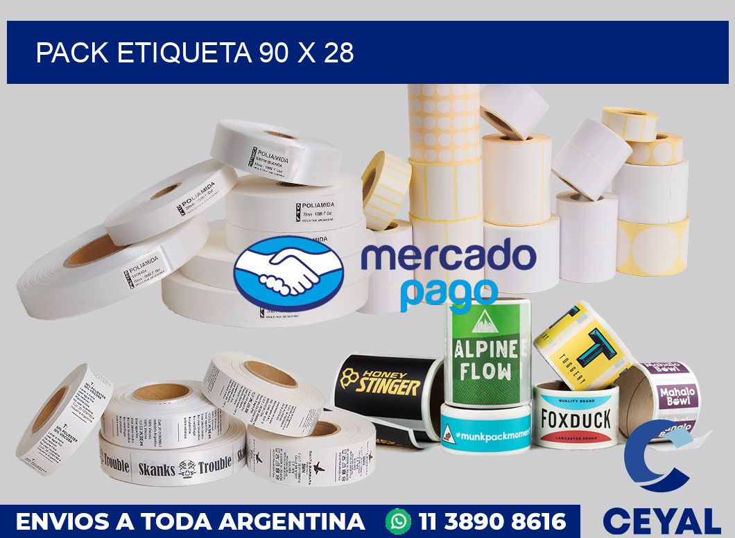 pack etiqueta 90 x 28