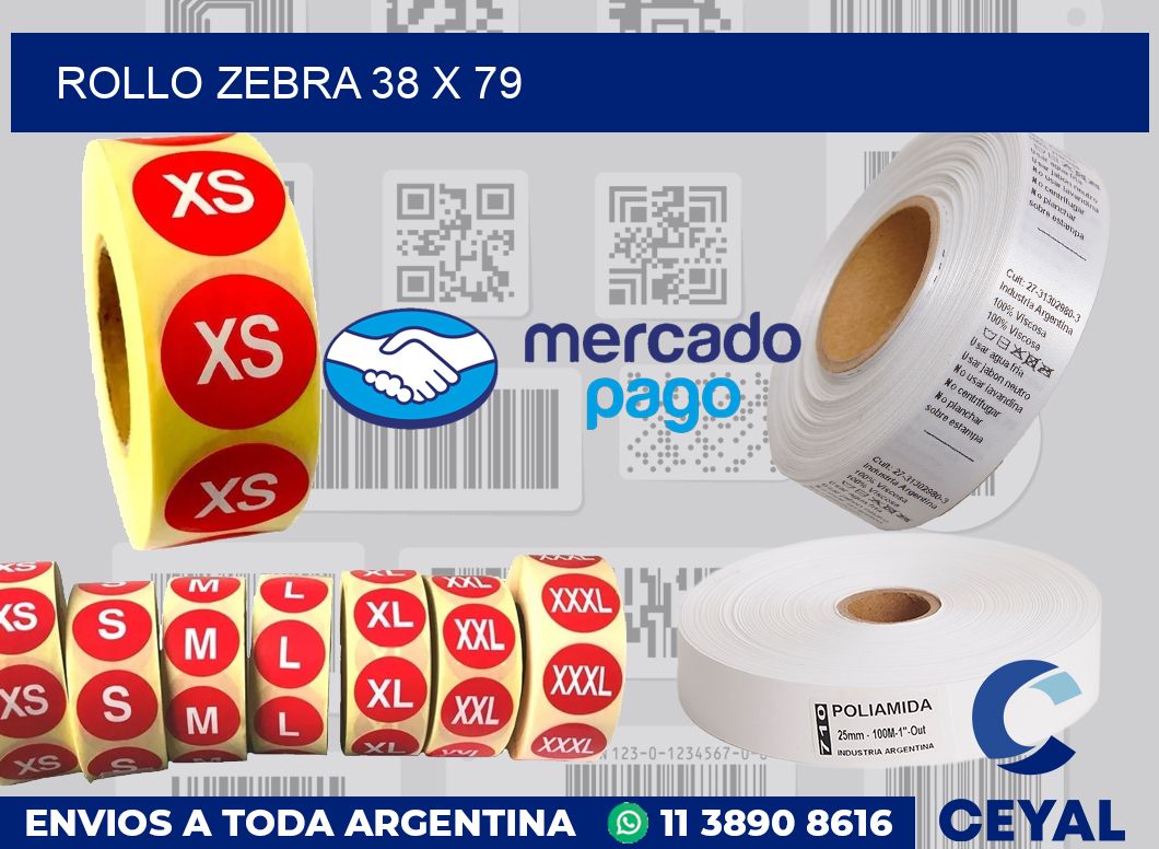 rollo zebra 38 x 79