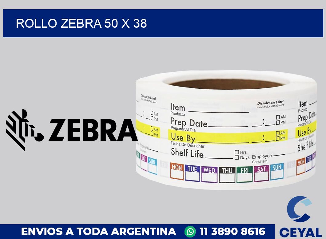 rollo zebra 50 x 38