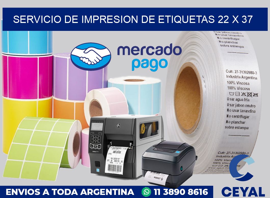 servicio de impresion de etiquetas 22 x 37