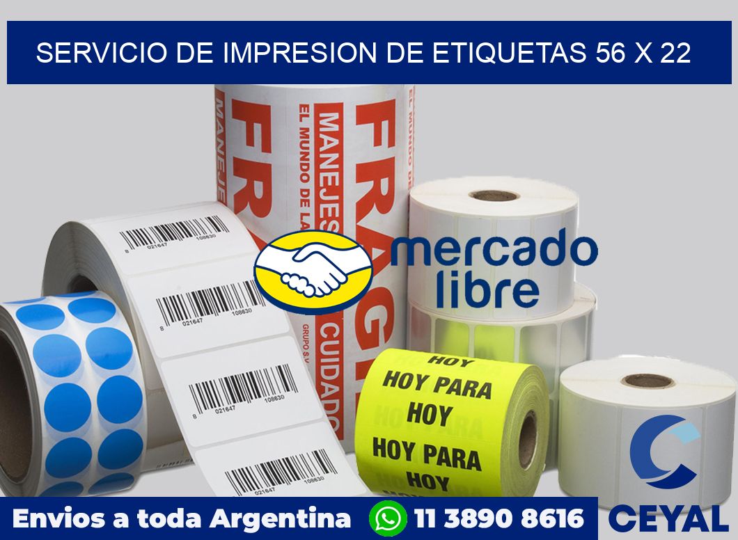 servicio de impresion de etiquetas 56 x 22