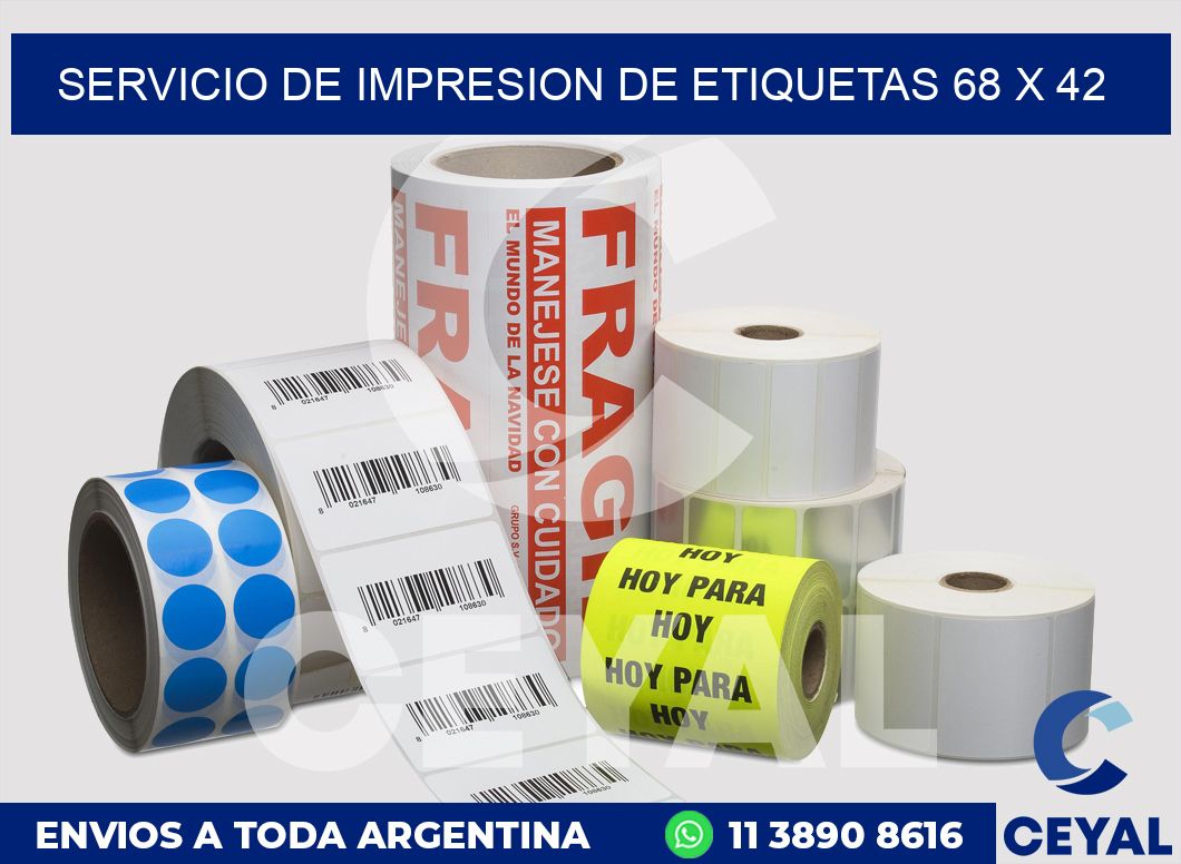 servicio de impresion de etiquetas 68 x 42