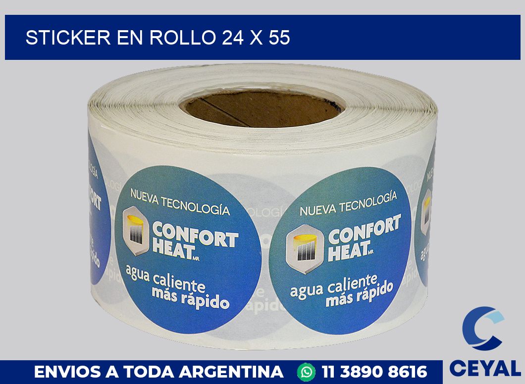 sticker en rollo 24 x 55