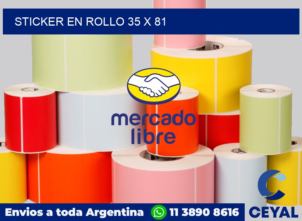 sticker en rollo 35 x 81