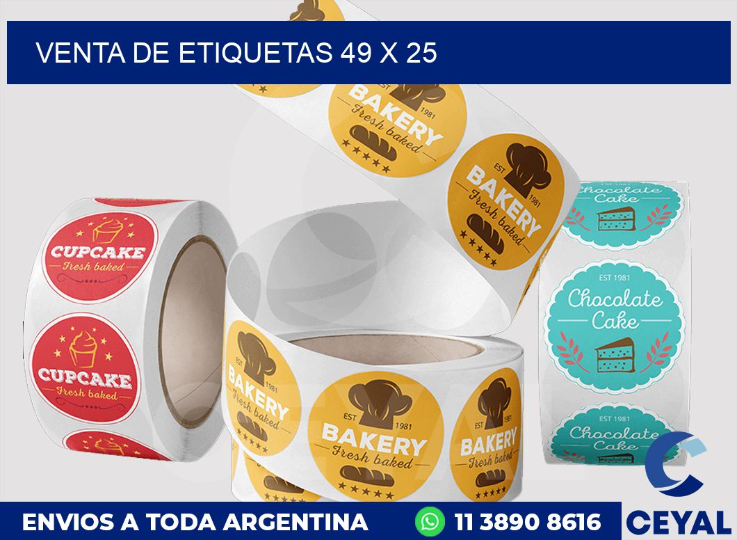 venta de etiquetas 49 x 25