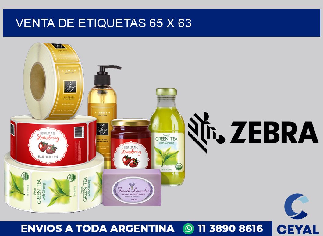 venta de etiquetas 65 x 63