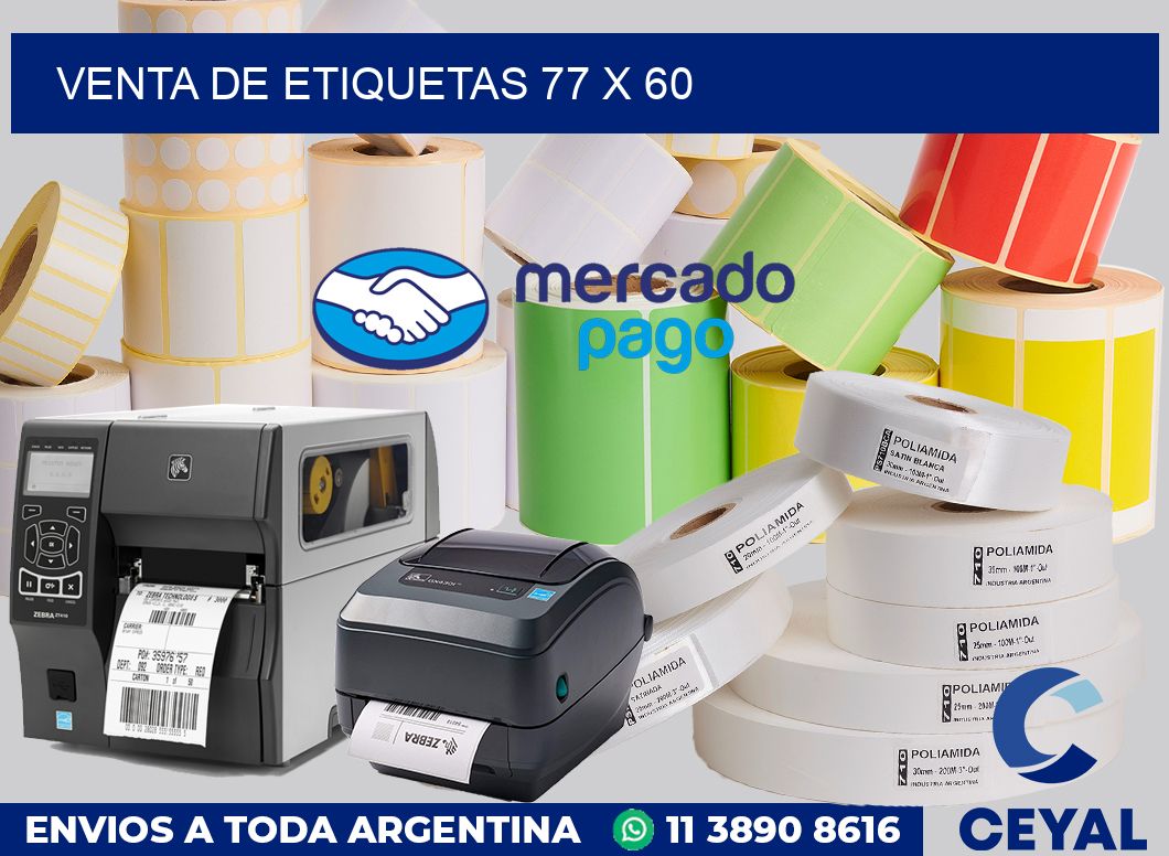 venta de etiquetas 77 x 60