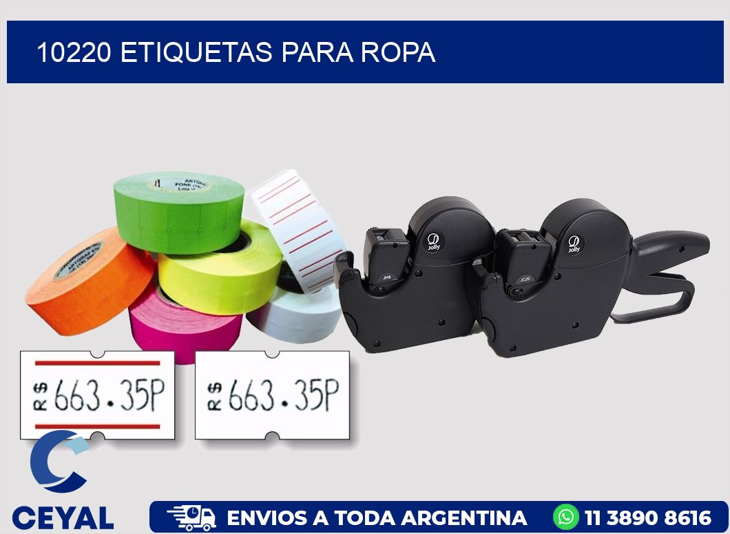 10220 ETIQUETAS PARA ROPA