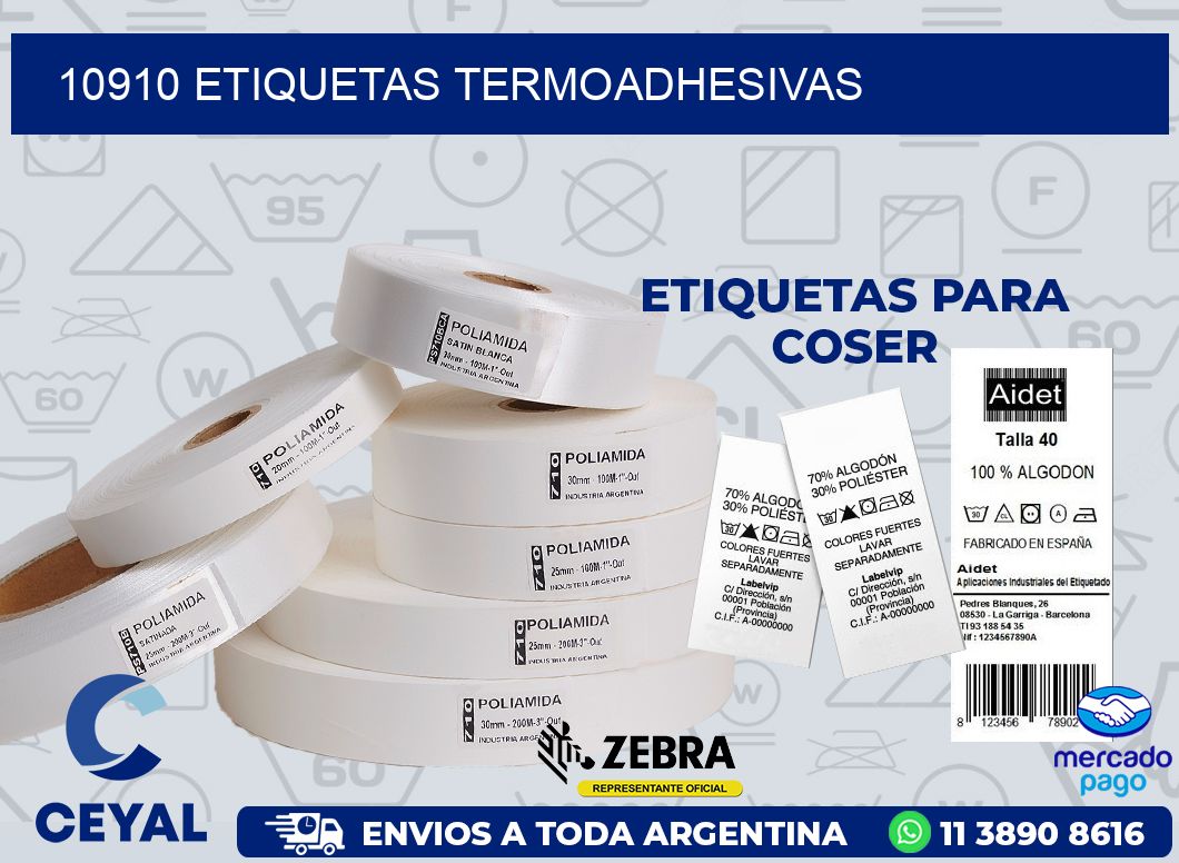 10910 ETIQUETAS TERMOADHESIVAS