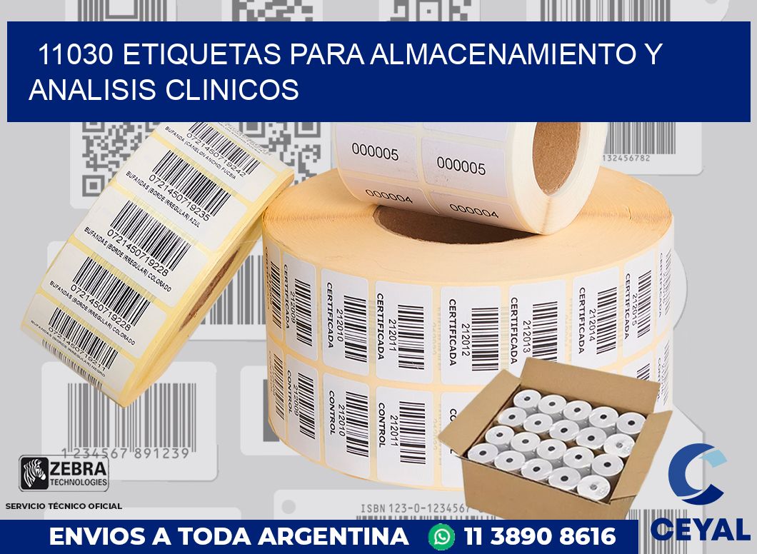 11030 ETIQUETAS PARA ALMACENAMIENTO Y ANALISIS CLINICOS