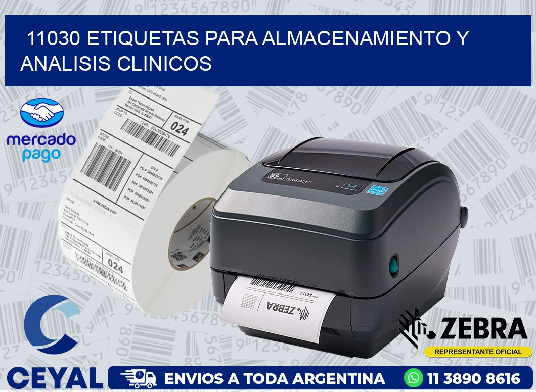 11030 ETIQUETAS PARA ALMACENAMIENTO Y ANALISIS CLINICOS