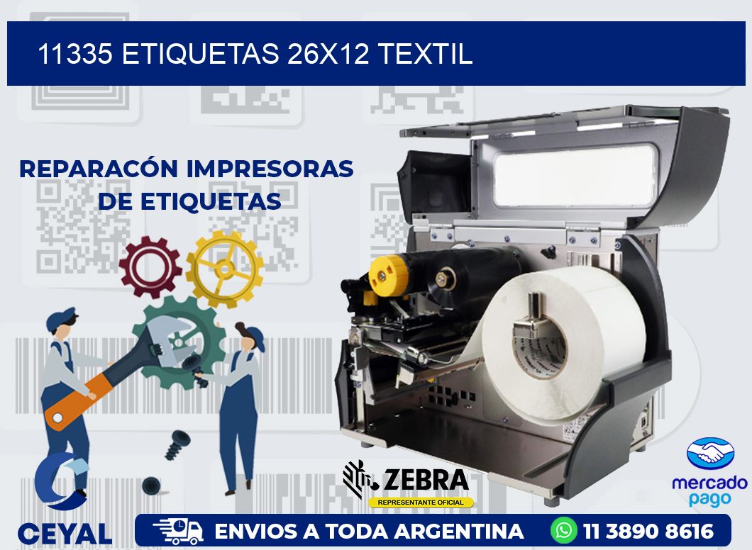 11335 ETIQUETAS 26X12 TEXTIL