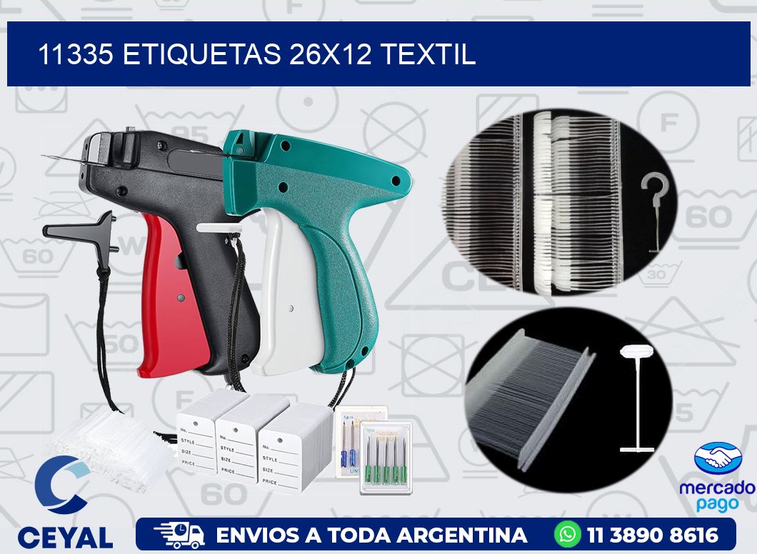 11335 ETIQUETAS 26X12 TEXTIL