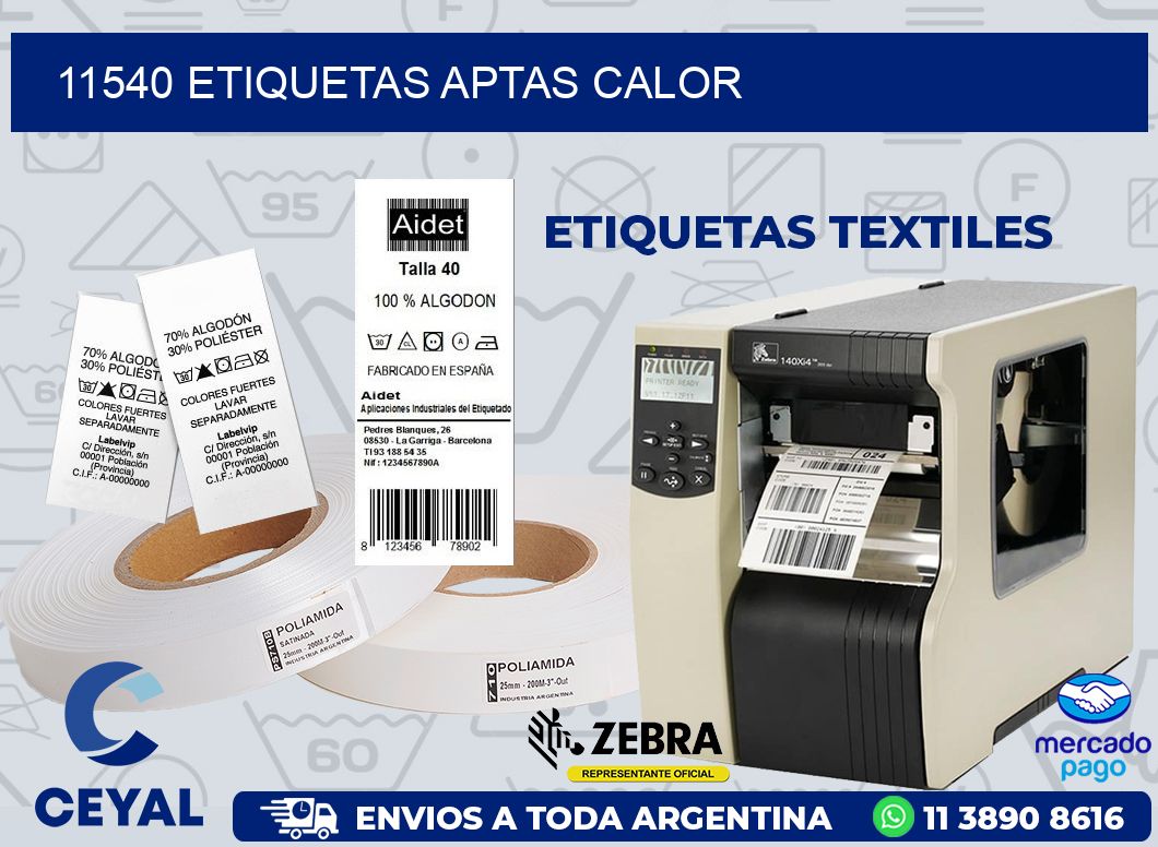 11540 ETIQUETAS APTAS CALOR