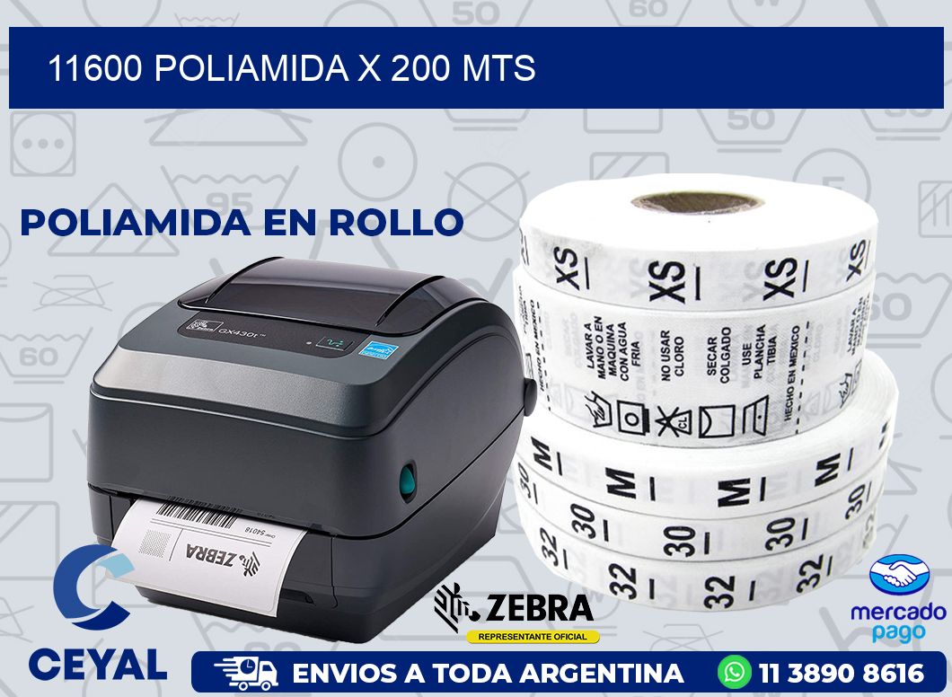 11600 POLIAMIDA X 200 MTS