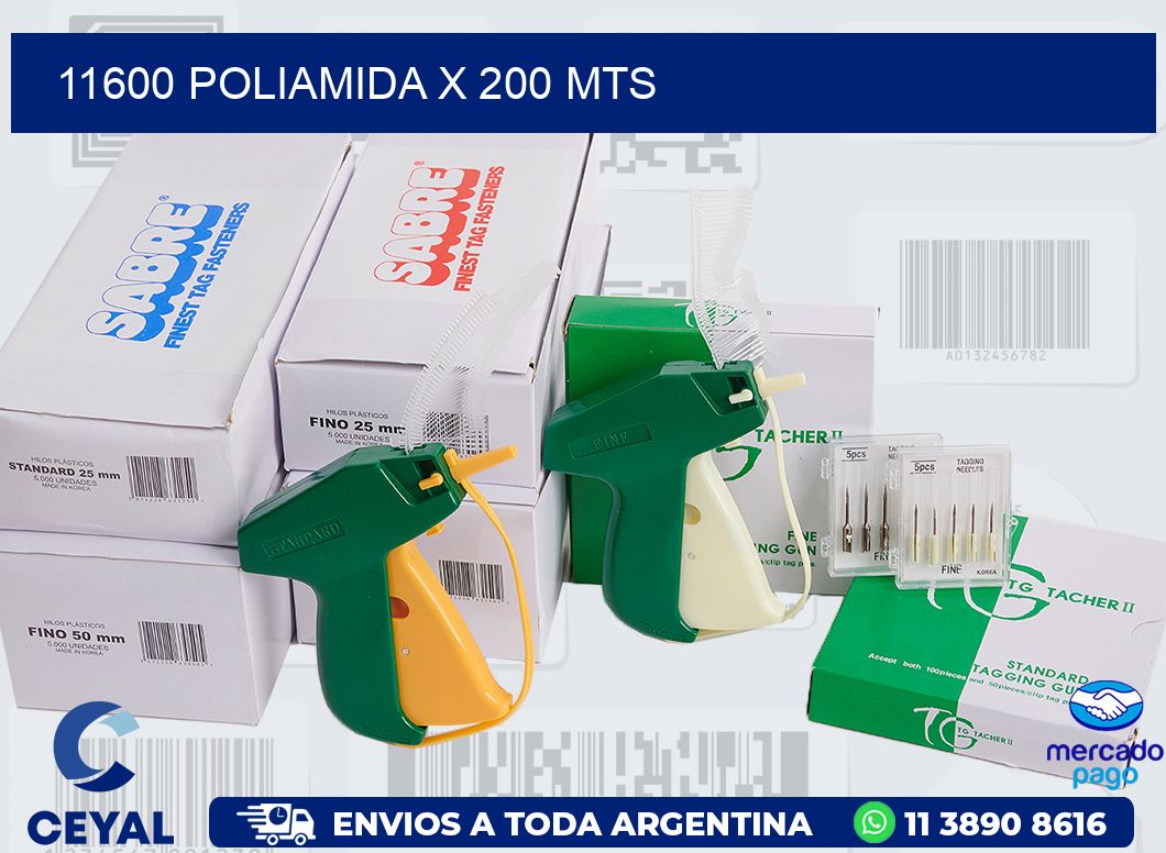 11600 POLIAMIDA X 200 MTS