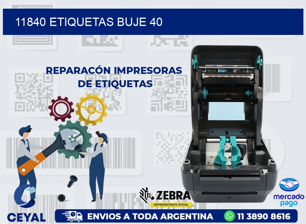 11840 ETIQUETAS BUJE 40