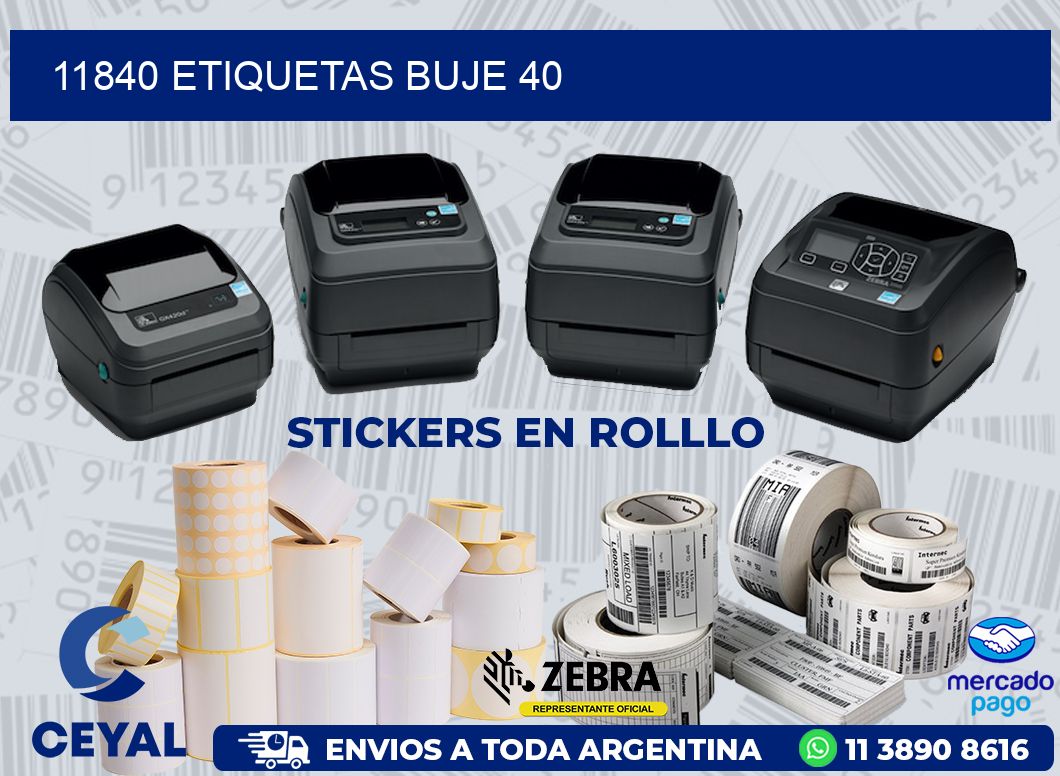 11840 ETIQUETAS BUJE 40