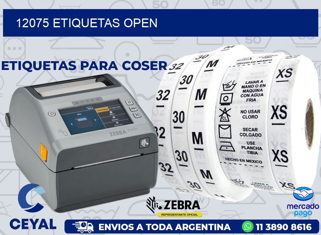 12075 ETIQUETAS OPEN