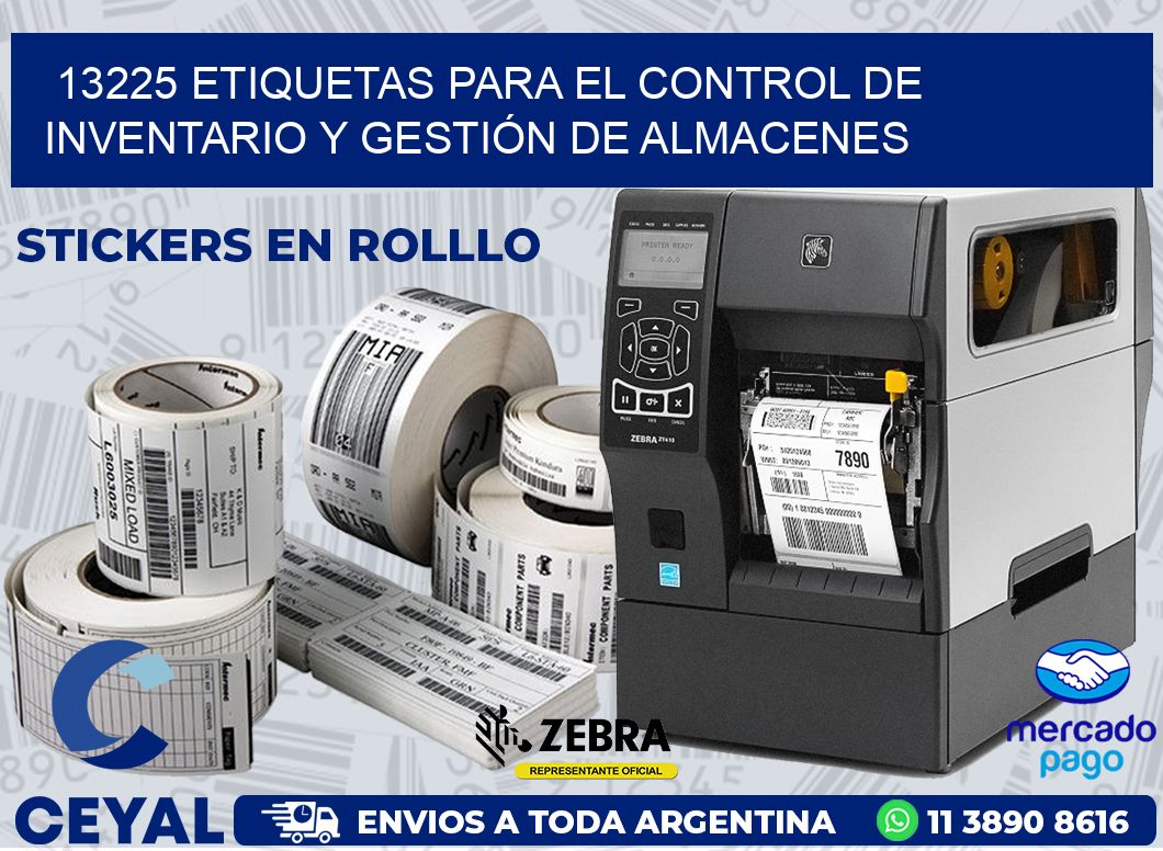 13225 ETIQUETAS PARA EL CONTROL DE INVENTARIO Y GESTIÓN DE ALMACENES
