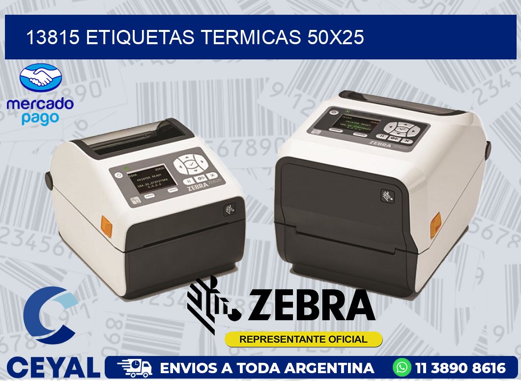 13815 ETIQUETAS TERMICAS 50X25