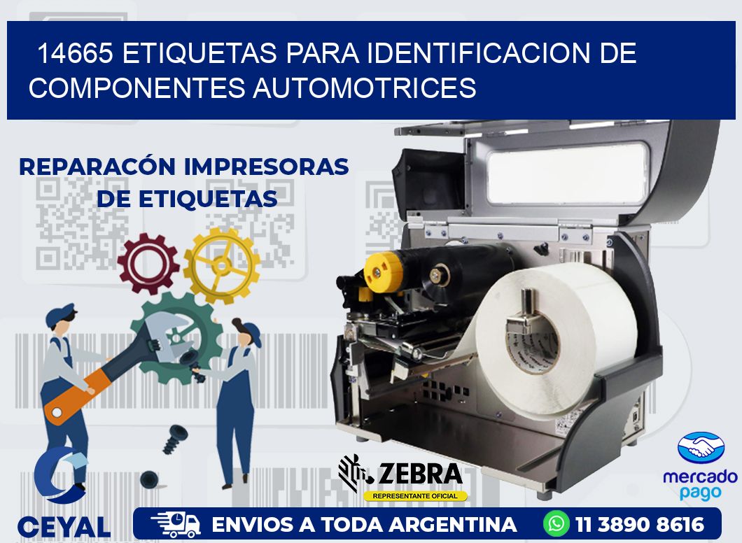 14665 ETIQUETAS PARA IDENTIFICACION DE COMPONENTES AUTOMOTRICES