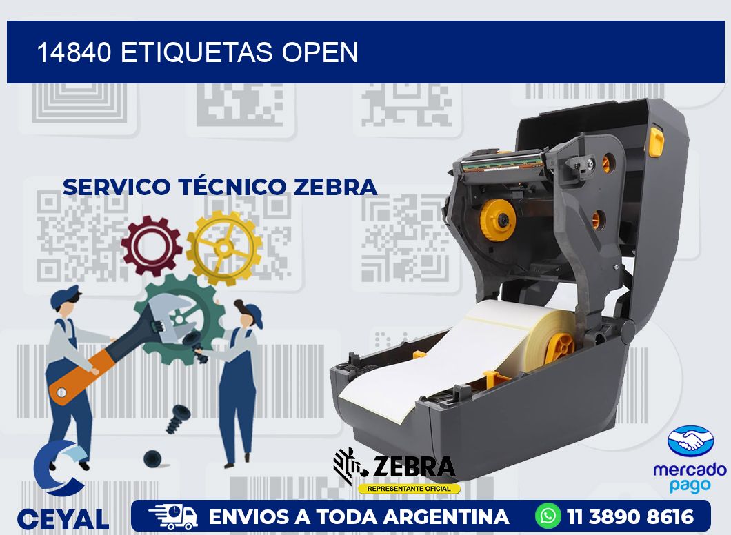 14840 ETIQUETAS OPEN