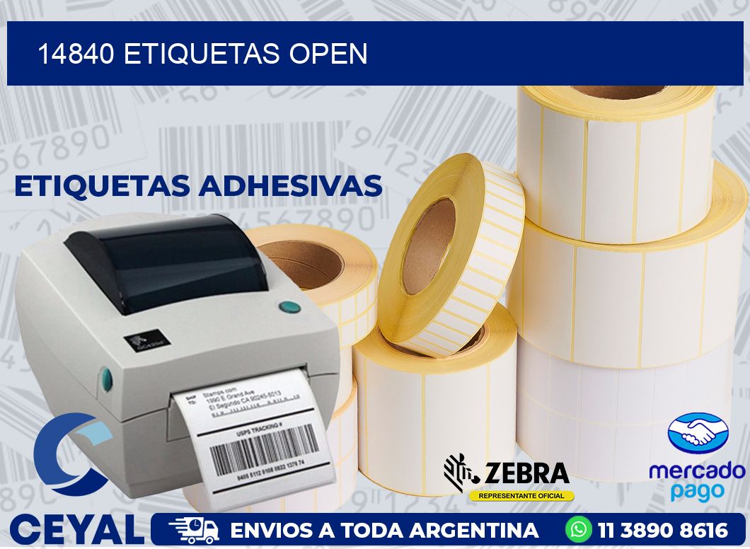 14840 ETIQUETAS OPEN