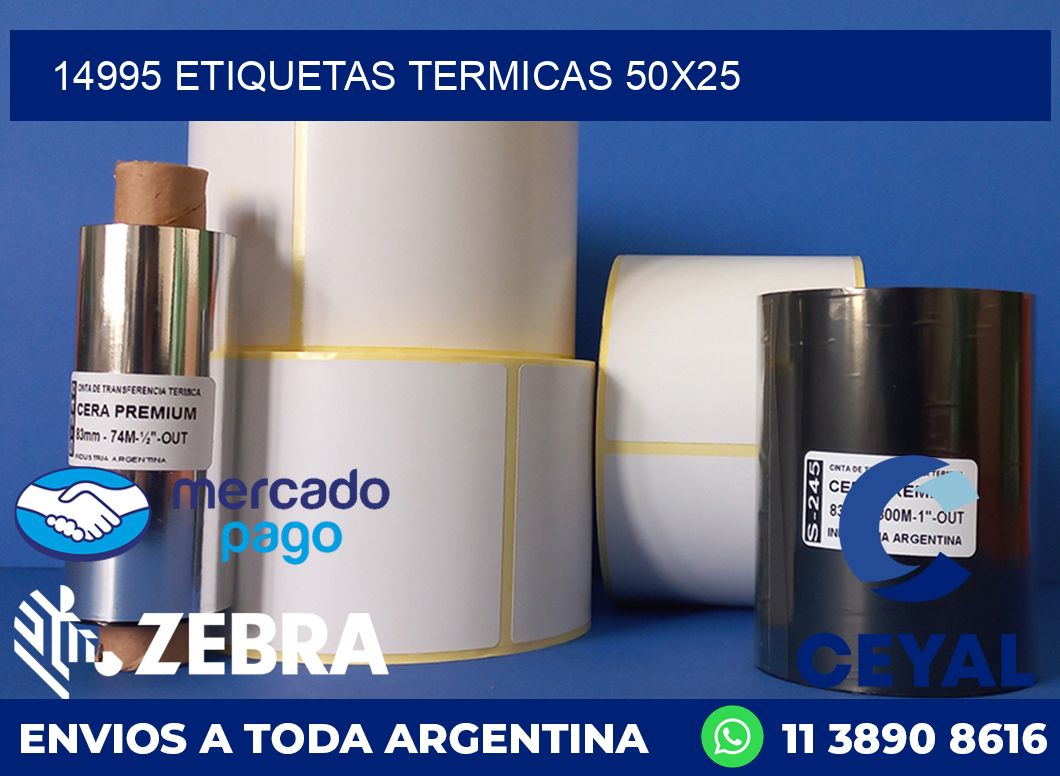 14995 ETIQUETAS TERMICAS 50X25