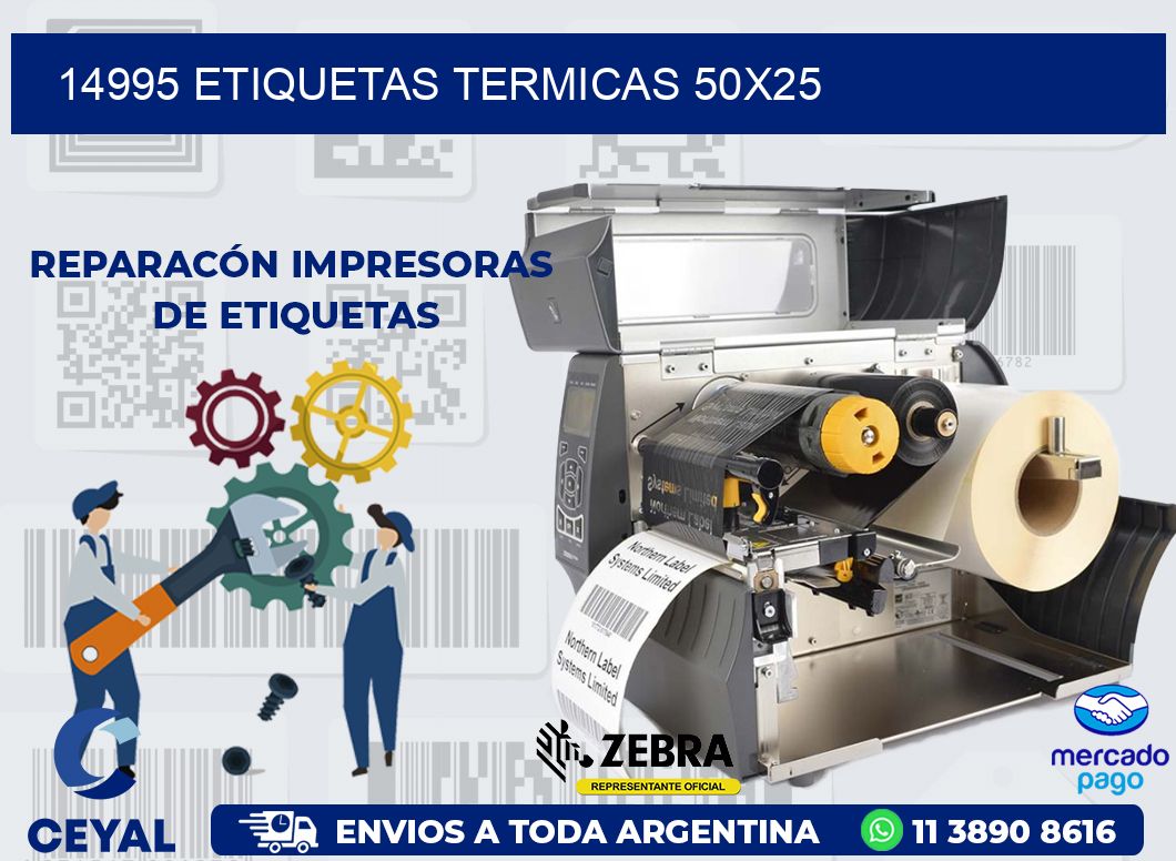 14995 ETIQUETAS TERMICAS 50X25